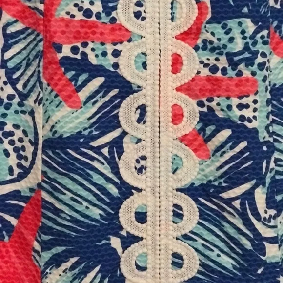 Lilly Pulitzer Size 0 She Shells Janice Shift Dress w/Lace Excellent Condition - Picture 16 of 16